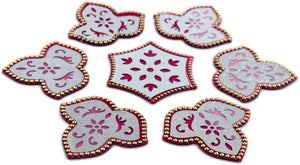 Designer Floating Rangoli - Lotus Shape (Set of 7 Pieces)