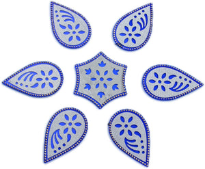 Designer Floating Rangoli - Leaf Shape (Set of 7 pieces)