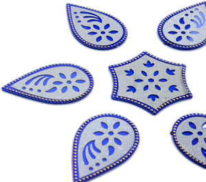 Designer Floating Rangoli - Leaf Shape (Set of 7 pieces)