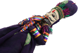 Traditional Purple Bandhani Butta Kathputli Puppet Pair